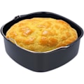 Miniatyrbild 1 av 5: varmluftsfritös bakform för HD9925 HD9860 HD9905/01 Airfryer tillbehör, 18 cm kvadratisk järn luft fryer kakform luftfritös kakpanna kakfat ersättning