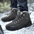 Miniatyrbillede 5 af 5: Herre Vandresko Mid-Top Varme Fleece Bomuldssko Fr9055 Gray EU 45