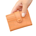 Miniatyrbild 1 av 5: Ultra Slim Plånbok för Kvinnor Fällbar Kortfodral med Multi Card Biofold Short Brown