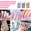 Miniatyrbild 4 av 5: Laser Flash Powder Patch Nail Flash Powder Block Holografisk Flash Med Olika Storlekar Och Former style2
