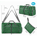 Miniatyrbilde 2 av 5: Reise-Dufflebag for menn, 65l sammenleggbar reise-duffelbag med sko-rom nattpose for menn kvinner vanntett og rivebestandig Deep Green