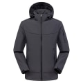 Miniatyrbilde 1 av 5: Herre Softshell Jakke med Hetter, Vanntett Lett Vindjakke Men grey S