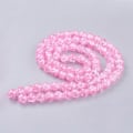 Pikkukuva 3 / 4: 1 Säie Kuuma Pinkki Läpinäkyvä Rapsahtava Lasi Pyöreät Helmet Säikeet 10mm Reikä: 1.3~1.6mm noin 80kpl/säie 31.4 tuumaa