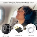 Pikkukuva 5 / 5: 4 kappaletta lennon äänisovitin, Airline 3,5 mm kuulokeliitäntä, kuulokesovitin ja Bluetooth-sovitin, sopii lennonaikaiseen viihteeseen