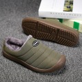Miniatyrbillede 4 af 5: Mænds Tøfler Varme Vinterstøvler Til Kvinder Indendørs Hus Slip On Med Bomuld Udendørs 2Kby-6 Khaki 41