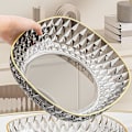 Miniatyrbillede 4 af 5: Rund Frugttallerken, Moderne Moderigtigt Design Snackbakke til Sofabord i Stuen, Plastmateriale