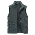 Miniatyrbillede 1 af 5: Mænds Veste, Fleece Veste Vindtæt Ærmeløs Jakke Veste Grey L