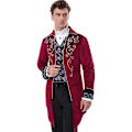 Pikkukuva 4 / 5: Miesten Steampunk Vintage -frakkitakki, goottilainen viktoriaaninen takki, univormu, Halloween-asu RED M