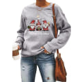 Miniatyrbillede 1 af 5: Dametøj Julefleece Trøjer Langærmet Fuzzy Sweatshirts style 4 L