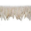 Miniatyrbillede 3 af 3: 2 Yards 20-25 cm Hane Hackle Fjer Kant Trim, Sy Håndværk Fjer Til Diy Dekorationer - Off White
