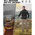 Miniatyrbilde 4 av 5: Herre Softshell Jakke med Hetter, Vanntett Lett Vindjakke Men black 2XL