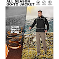 Pikkukuva 4 / 5: Miesten Huppari Softshell Takki, Vedenpitävä Kevyt Tuulenpitävä Takki Men red M