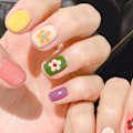 Miniatyrbild 5 av 5: 10 ark nagelkonstdekaler, självhäftande sommarnagelkonstdekaler för kvinnor flickor diy nageldekoration