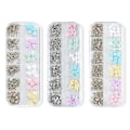 Miniatyrbild 1 av 5: Nagelkonst Pärla Platt Botten Pärla Nagel Charm Guld Silver Vit Halvrund Nagelkonst Tillbehör Nagel Diamant Mix style4