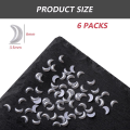 Miniatyrbild 1 av 2: 1200 st vita nageldekorationer platta måne/ovala former 3d nageldekorationer material utsmyckningar för nagelkonst diy hantverkstillbehör 3.5*6MM