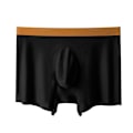Miniatyrbild 1 av 4: Herrunderkläder Boxer Briefs, Bomullskomfort Mjuka Boxer Briefs För Män, Fukttransporterande Andas black 2XL