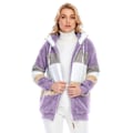 Pikkukuva 1 / 5: Naisten takki hupulla, muodikas, pitkähihainen, tuulenpitävä, lämmin ja väljä 6XL Purple