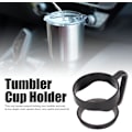 Pikkukuva 5 / 5: Tumbler-kupin kahva, Double Circle -lumimiesnäyttö, mukiteline automukiin, lumimieskupin tumblerit (musta)