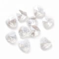 Pikkukuva 4 / 4: 10 kpl Galvanoidut lasihelmet AB-väripinnoitetut Facetoidut sydämet Kirkas AB 14x14x8,5mm Reikä: 1mm