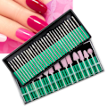 Miniatyrbild 5 av 6: Nagelborr set - 42 st kvartssten & kolstål multifunktionell nagelfil set för nagelslipning & polering