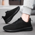Miniatyrbillede 4 af 5: Løbesko til mænd Letvægt Åndbare Vandresko Atletiske Mode Sneakers 3Dsf022 Black EU 46