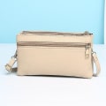 Miniatyrbild 3 av 5: Ny liten crossbody-väska för damer, liten fyrkantig väska med dubbla dragkedjor och flera fack Purple