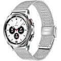 Miniatyrbillede 2 af 5: 12 mm kompatibel med Galaxy Watch 4 Classic 42 mm 46 mm rem, rustfrit stål mesh rem Quick Release metal urrem til Samsung Galaxy Watch4 40 mm