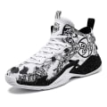 Miniatyrbild 1 av 5: Herr Basketbollskor Lätta Andningsbara Promenadskor Athletic Fashion Sneakers 3D8909 WhiteBlack EU 42