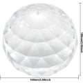Miniatyrbilde 5 av 5: Klar Glass Krystallkule Prisme Solfanger Regnbue Maker, Kule Fasettert Speilkule For Vindu, Feng Shui, Hjemmekontor Hagedekorasjon (100mm/3.94tommer)