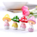 Miniatyrbillede 3 af 5: Miniature Svampe Dukker Fe Have Dukke Figurer Dukkehus Haveindretning Mikro Landskab DIY Udendørs Dekorationer (4 stk) Red
