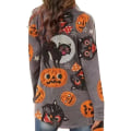 Miniatyrbillede 5 af 5: Dame Cardigan Langærmet Sød Afslappet Halloween Åben Front Cardigan Frakke Til Kvinder L 1