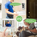 Miniatyrbild 5 av 5: Video dörrtelefon, 9-tums wifi fjärrkontroll video intercom dörrklocka system, Ip65 vattentät nattvision kamera hemmasäkerhet access system, stöd