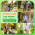 Miniatyrbild 5 av 5: 2-pack universella barnvagnshållare för barnvagn, cykel, rullstol, rullator, skoter, barnvagnstillbehör för Uppababy, Nuna, Bugaboo, Doona, presenter