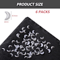 Miniatyrbild 2 av 5: 1200 st vita nageldekorationer Flatback måne/ovala former 3d nageldekorationer material utsmyckningar för nagelkonst DIY-hantverkstillbehör 6*8.5MM