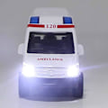 Pikkukuva 3 / 5: Ambulanssiauto 1:32 Mini Alloy -automallilelu, jossa ääni ja valo, opettavainen lahja yli 3-vuotiaille lapsille [punainen]