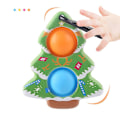Miniatyrbild 3 av 5: 4-pack jul fingerbubbla avlastning leksaker silikon tryckplatta jultomte prydnader 4PC