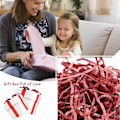 Miniatyrbild 5 av 5: Glitter Raffia Pappersstrimlor & Strängar Strimlad Konfetter För Diy Presentinslagning & Korgfyllning red