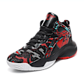 Miniatyrbillede 1 af 5: Mænds Basketballsko Letvægts Åndbare Vandresko Atletiske Mode Sneakers 3D9280 BlackRed EU 42