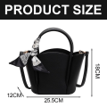 Miniatyrbild 2 av 5: Ny handväska Messenger Bag Pu Läder Bärbar Hinkväska black