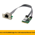 Miniatyrbillede 4 af 5: M.2 A+e Key 2.5g Ethernet Lan Kort Rtl8125b Industriel Kontrol Netværkskort Pci Netværksadapter Green