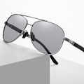 Miniatyrbilde 2 av 4: Aviator Solbriller For Menn Kvinner Polarisert Uv400 Beskyttelse Speilglass Metallramme Med Fjærhengslerxq-sg1517
