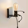 Miniatyrbillede 1 af 5: Industriel Lampe Retro Lampe Kreativ E27 Jern Art Deco Til Stue Soveværelse Væglampe