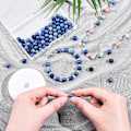 Miniatyrbild 3 av 5: Cirka 96 st 8 mm Naturstenspärlor Naturblå Aventurin Runda Pärlor Ädelsten Lösa Pärlor för Armband Halsband Smyckestillverkning (Hål: 0,8 mm)