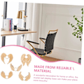Miniatyrbillede 3 af 5: 5 stk. log krystal ornamenter vingeformet kugle display stand træ vingeholder krystalkugle stand mini håndværk beslag base bord base Poplar