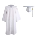 Pikkukuva 2 / 5: Aikuisten valmistujaismekko pitkähihainen yliopiston akateeminen mekko vetoketjukiinnitys Plus-koko valmistujaismekko takki Mortarboard-hattu B Yellow XXL