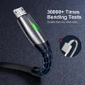 Pikkukuva 4 / 5: Usb Type C -kaapeli Led Android -matkapuhelinlaturi Datakaapeli Red For Micro 2m (6.6ft)