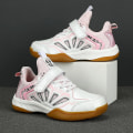 Miniatyrbillede 3 af 5: Letvægts sneakers til børn, mode indendørs sko, velegnet til badminton 3D991 WhitePink EU 36