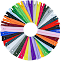 Miniatyrbillede 1 af 5: 20 stk. nylon spiral lynlåse sy lynlåse til skræddersyning i 20 assorterede farver farverige håndværk bulk lynlås forsyninger blandet farve usynlige lynlåse Fo