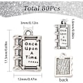 Miniatyrbild 2 av 5: 1 Ask 80 st Bokberlocker Inspirerande Meddelandeberlocker Examenberlocker Bokberlocker Bulk Skola Bokformade Berlocker för Smyckestillverkning Berlocker DIY Örhänge
