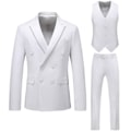 Pikkukuva 1 / 2: Miesten Puvut 2-Nappinen Slim Fit 3-osainen Puku white M